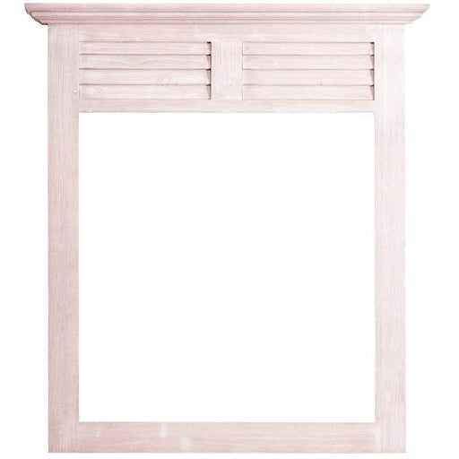 Landhaus Spiegel mit Holzrahmen - Weiß