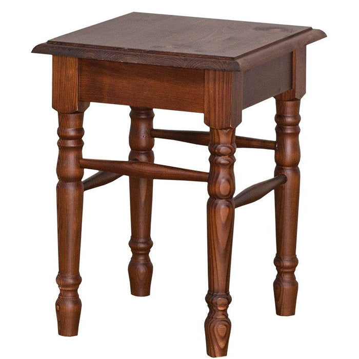 Hocker aus Massivholz mit gedrechselten Beinen - Lackiert