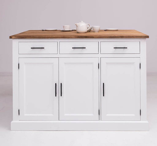 Große Kücheninsel aus Massivholz -