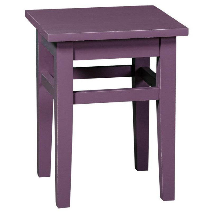 Hocker aus Massivholz - Vintage | violett