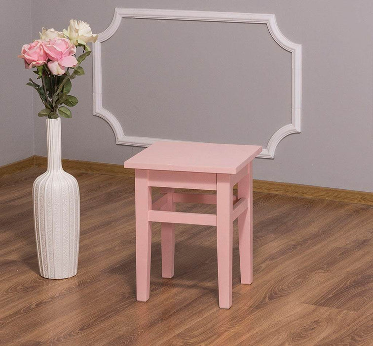 Hocker aus Massivholz - Taupe