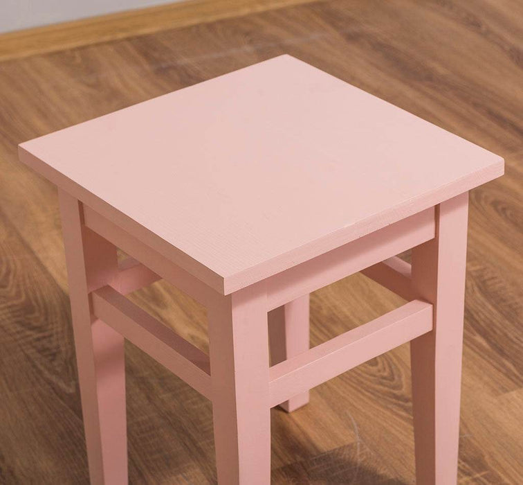 Hocker aus Massivholz - Taupe