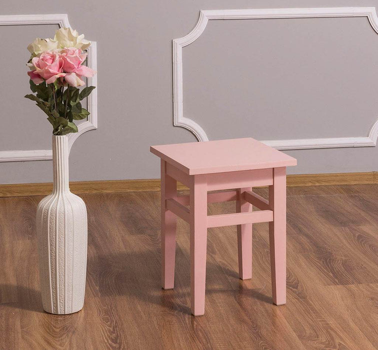 Hocker aus Massivholz - Taupe
