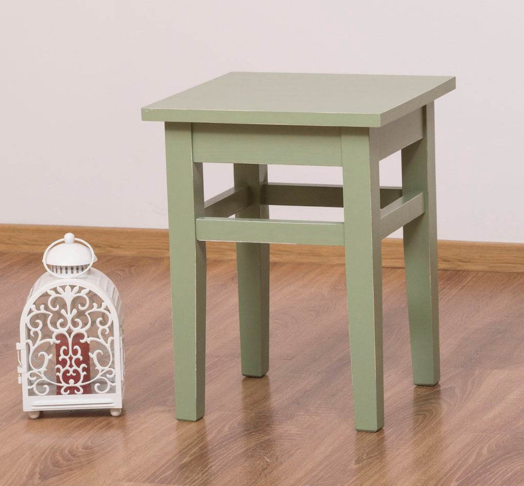 Hocker aus Massivholz - Taupe