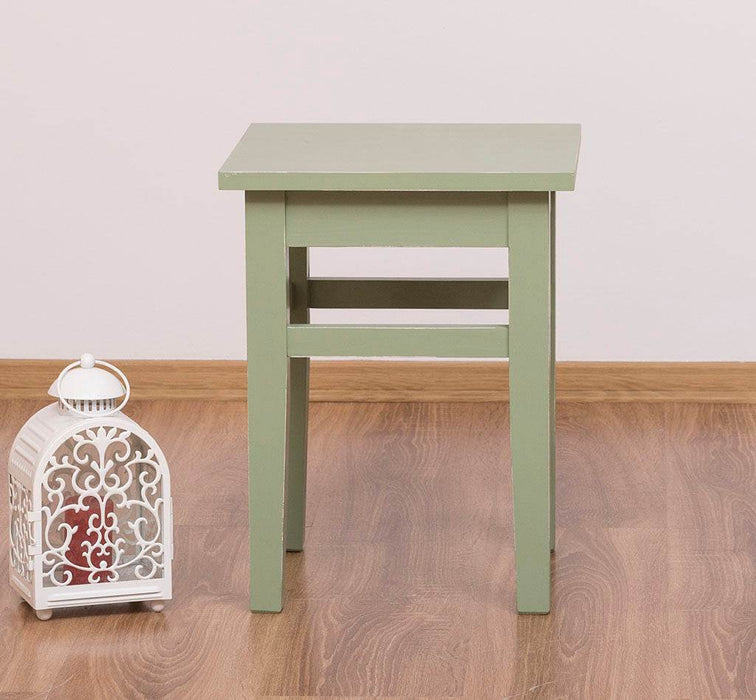 Hocker aus Massivholz - Taupe