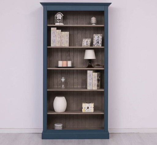 Bücherregal aus Massivholz - in verschiedenen Farben - Blau | Gebürstet