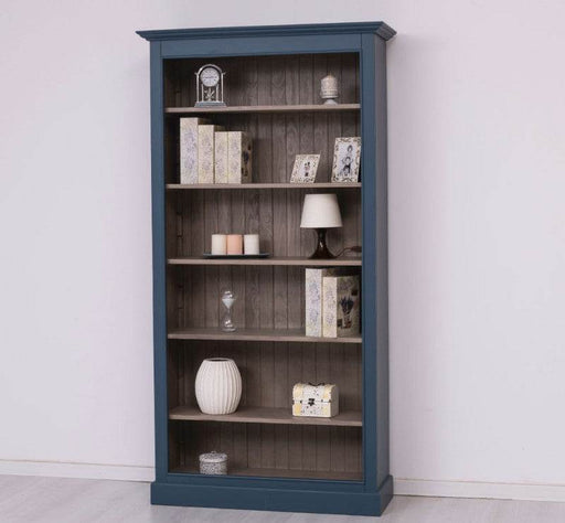 Bücherregal aus Massivholz - in verschiedenen Farben - Blau | Gebürstet