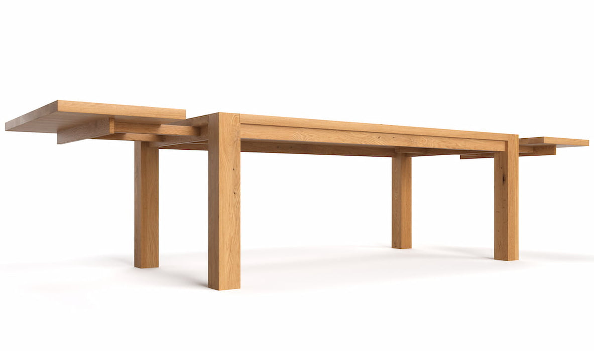 Ausziehbarer Esstisch aus massiver Eiche | Tisch Gustav in verschiedenen Größen
