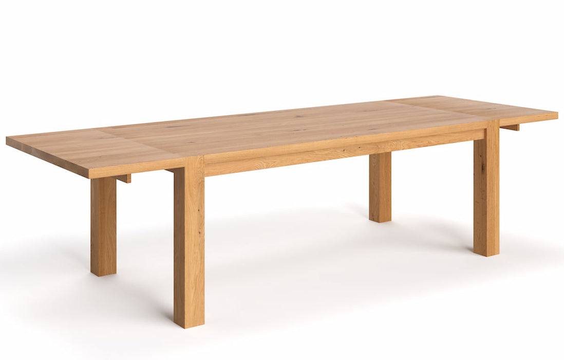 Ausziehbarer Esstisch aus massiver Eiche | Tisch Gustav in verschiedenen Größen