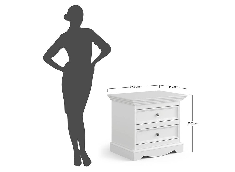 Nachtkonsole Belluno Elegante aus Massivholz