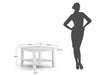 Couchtisch Belluno Elegante aus Massivholz in Weiß - 