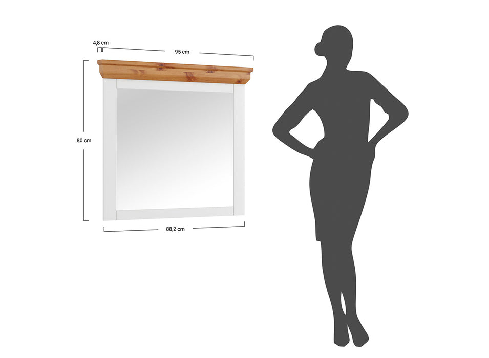 Wandspiegel aus Massivholz |  Spiegel Marone Elite Tabacco