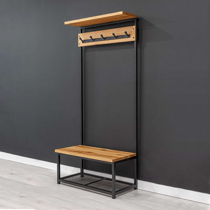 Industrial Garderobe Frame mit Sitzbank und Schuhablage