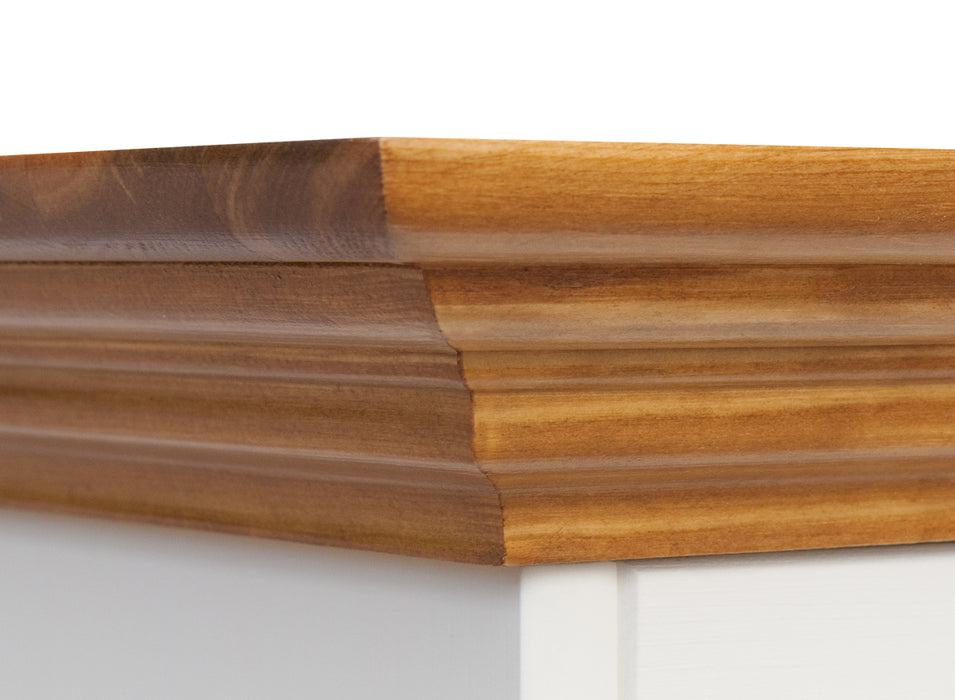 Schmale Standvitrine Belluno Elegante mit Glastür in Weiß