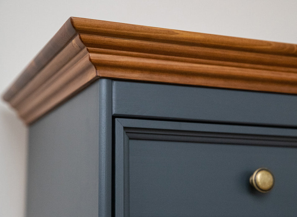Kommode Belluno Elegante in Graphit | Sideboard mit 5 Schubladen