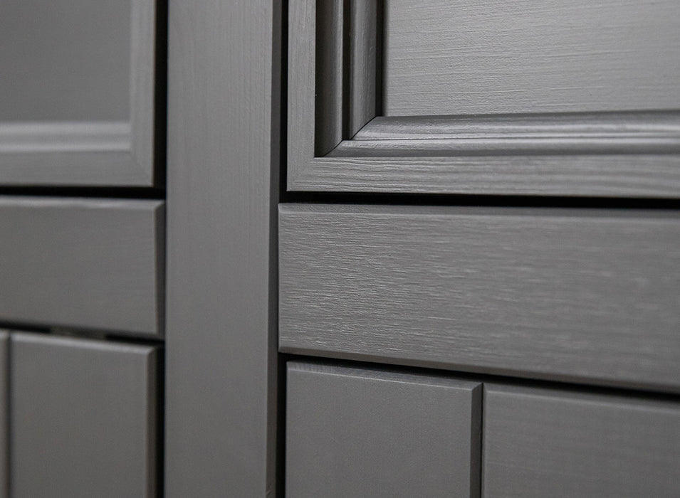 Kommode Belluno Elegante in Graphit | Sideboard mit drei Schubladen und Türen