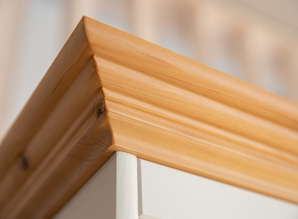 Kommode Belluno Elegante in Weiß | Sideboard mit 5 Schubladen