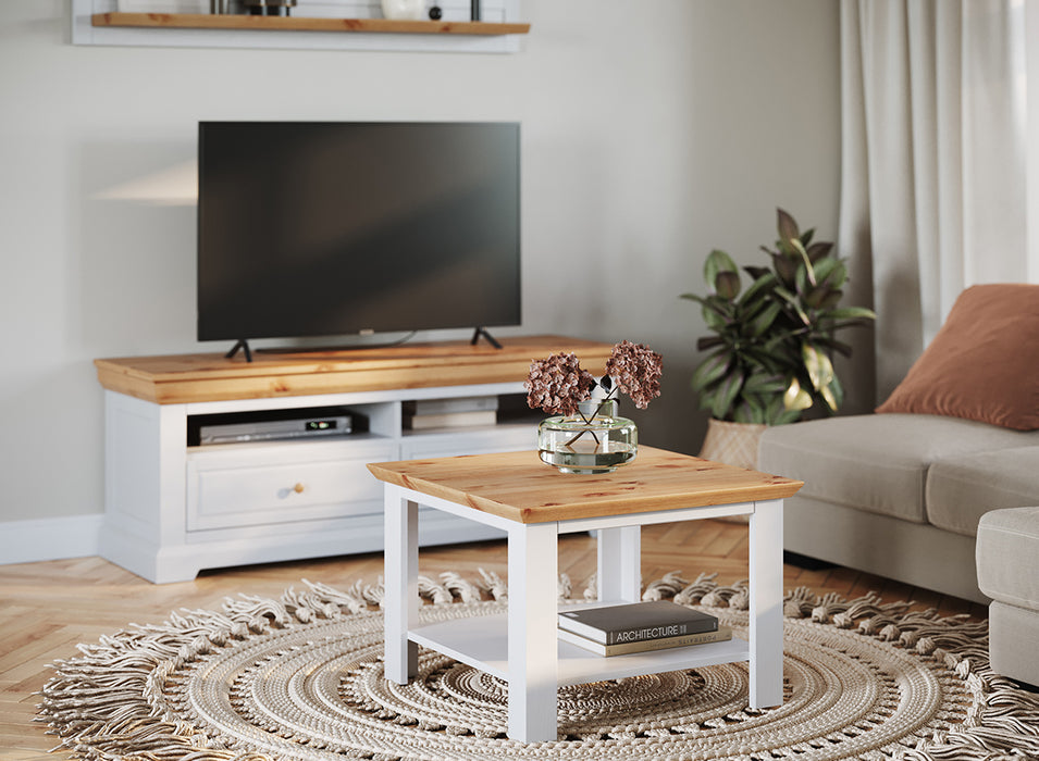 Kleiner Couchtisch aus Massivholz | Beistelltisch Marone Elite