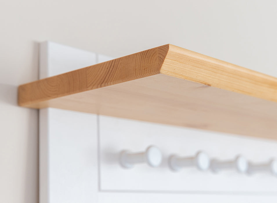 Garderobenpanel aus Massivholz | Hängegarderobe Marone Elite mit 8 Haken