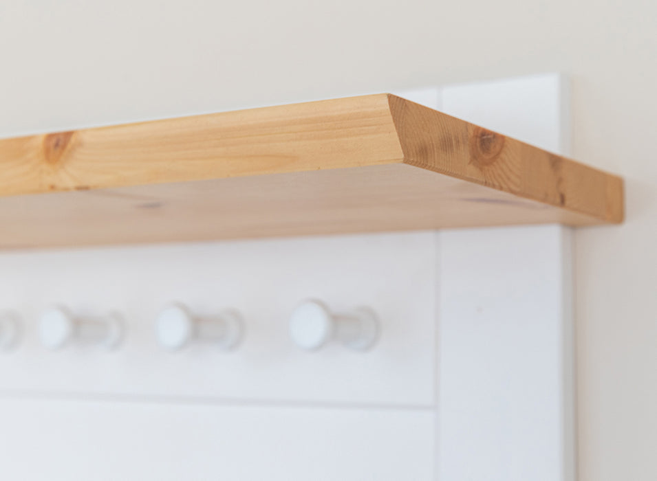Garderobenpanel aus Massivholz | Hängegarderobe Marone Elite mit 8 Haken