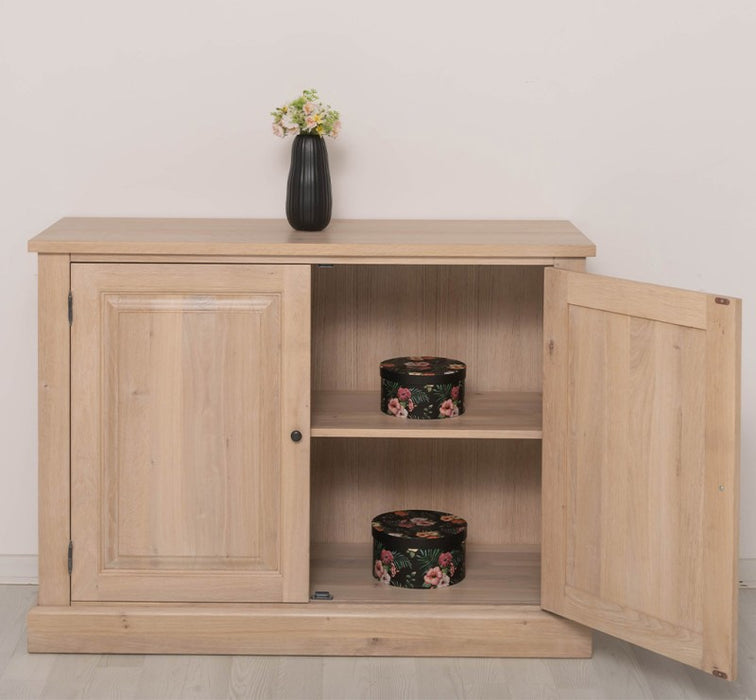 Kleine Kommode aus Eiche | Massiver Eichenschrank mit zwei Türen