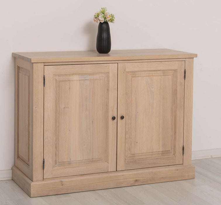 Kleine Kommode aus Eiche | Massiver Eichenschrank mit zwei Türen