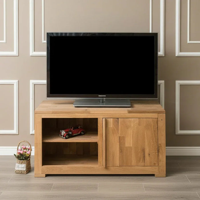 Kleines TV-Board aus massiver Wildeiche
