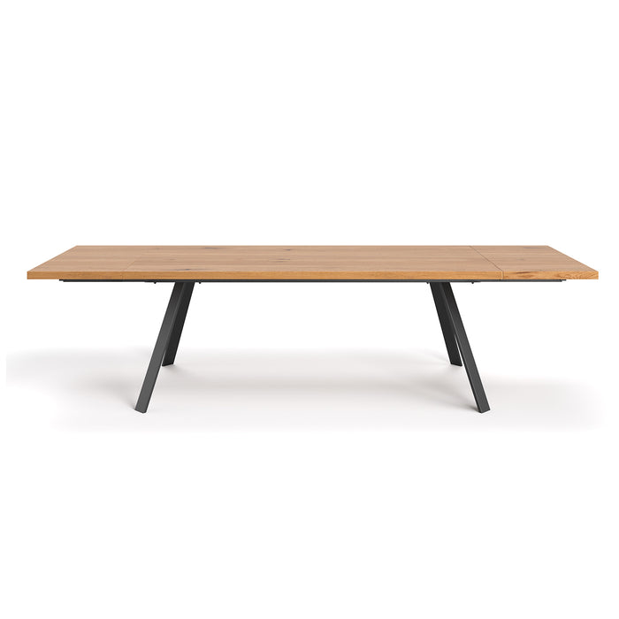 Ausziehbarer Industrial Esstisch aus massiver Eiche | Tisch Lige in verschiedenen Größen