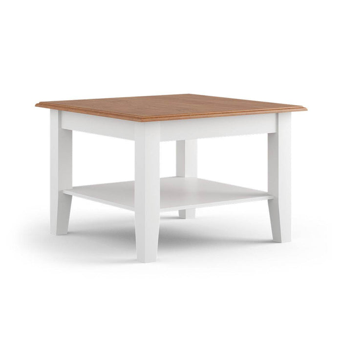 Couchtisch Belluno Elegante aus Massivholz in Weiß - 
