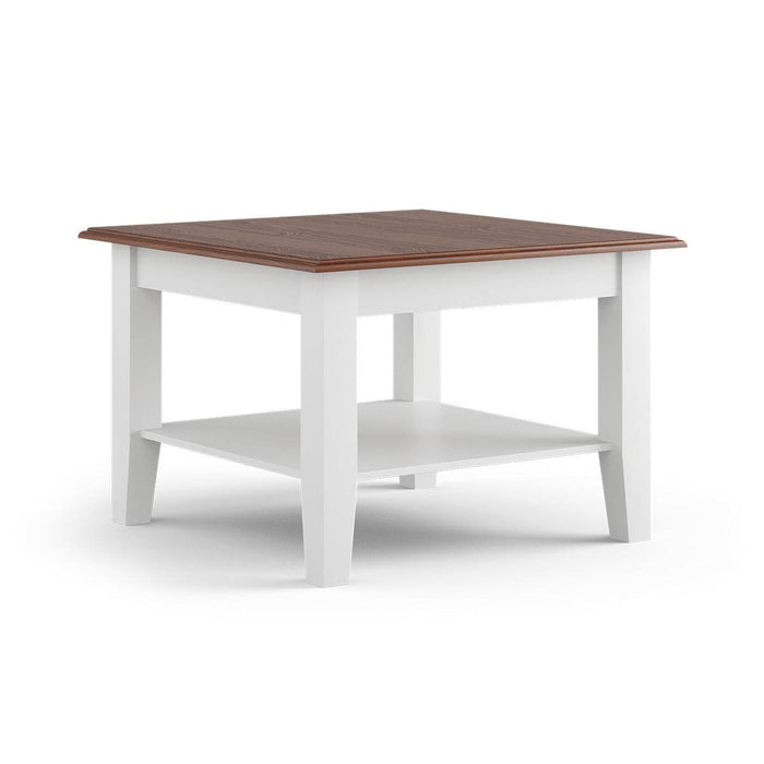 Couchtisch Belluno Elegante aus Massivholz in Weiß - 