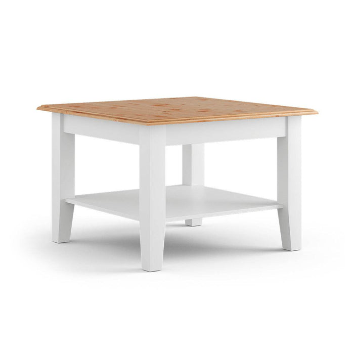 Couchtisch Belluno Elegante aus Massivholz in Weiß - 