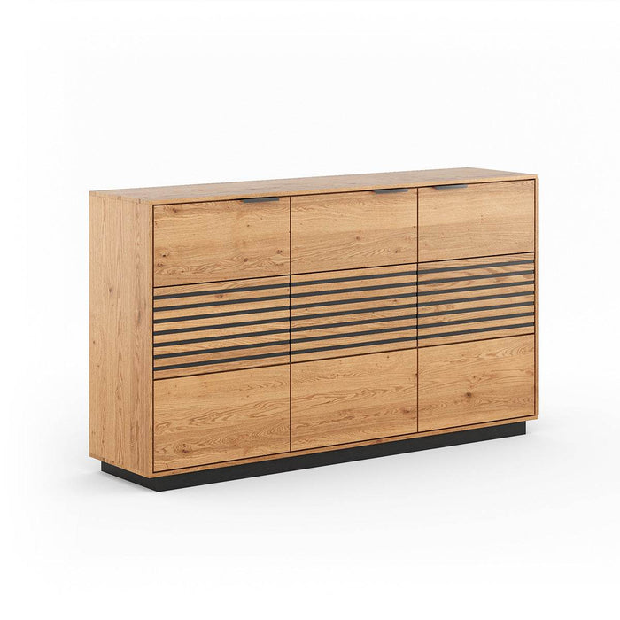 Sideboard Eiche massiv beleuchtet Lamellen