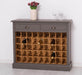 Weinschrank aus Massivholz mit zwei Schubladen | Sideboard mit Platz für 45 Flaschen - Vintage Blau