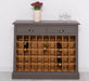 Weinschrank aus Massivholz mit zwei Schubladen | Sideboard mit Platz für 45 Flaschen - Vintage Blau