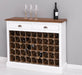 Weinschrank aus Massivholz mit zwei Schubladen | Sideboard mit Platz für 45 Flaschen - Vintage Blau