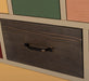 Apothekerschrank - Kommode aus Massivholz mit 13 Schubladen - mehrfarbig - Gewachst - Blaugrau