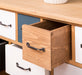 Apothekerschrank - Kommode aus Massivholz mit 13 Schubladen - mehrfarbig - Gewachst - Blaugrau