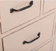Apothekerschrank aus Massivholz mit 12 Schubladen und Ornamenten - Vintage Apricot