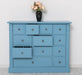 Apothekerschrank aus Massivholz mit 12 Schubladen und Ornamenten - Vintage Apricot