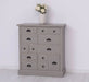 Apothekerschrank aus Massivholz mit 13 Schubladen - mehrfarbige Kommode - Multi Creme - Eichentop
