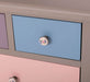 Apothekerschrank aus Massivholz mit 13 Schubladen - mehrfarbige Kommode - Multi Creme - Eichentop