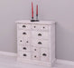 Apothekerschrank aus Massivholz mit 13 Schubladen - mehrfarbige Kommode - Multi Creme - Eichentop