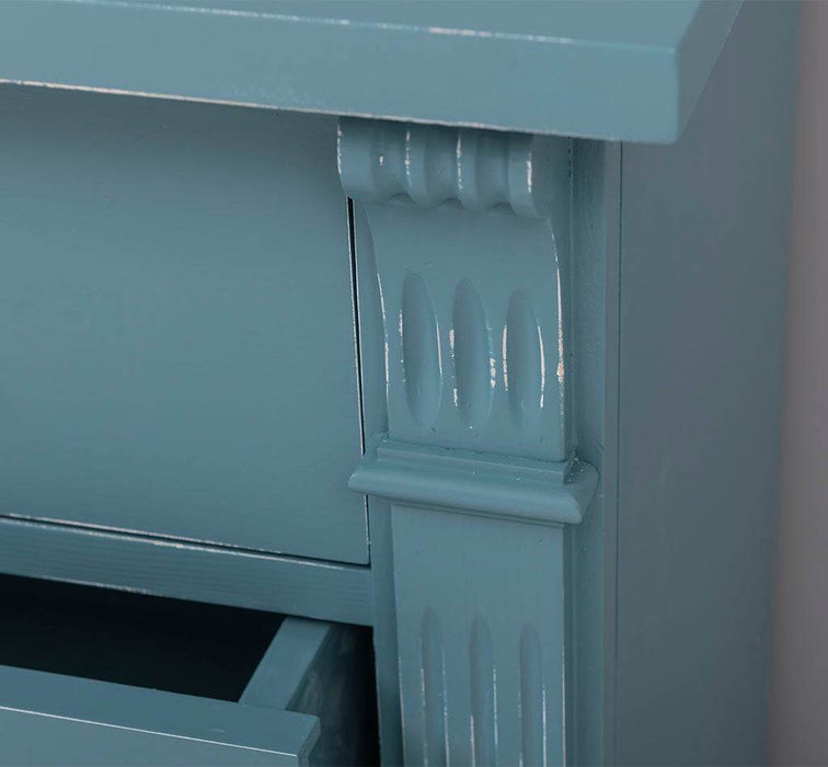 Apothekerschrank aus Massivholz mit 7 Schubfächern | Kommode in verschiedenen Farben - Blau