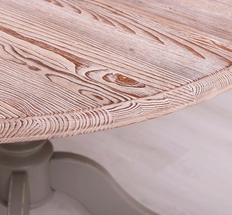 Ausziehbarer Esstisch aus Massivholz | runder Holztisch