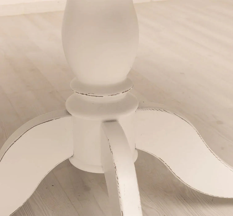 Ausziehbarer Esstisch aus Massivholz | runder Holztisch