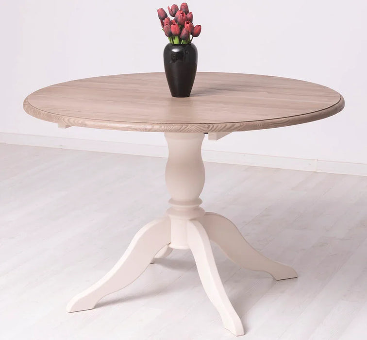 Ausziehbarer Esstisch aus Massivholz | runder Holztisch