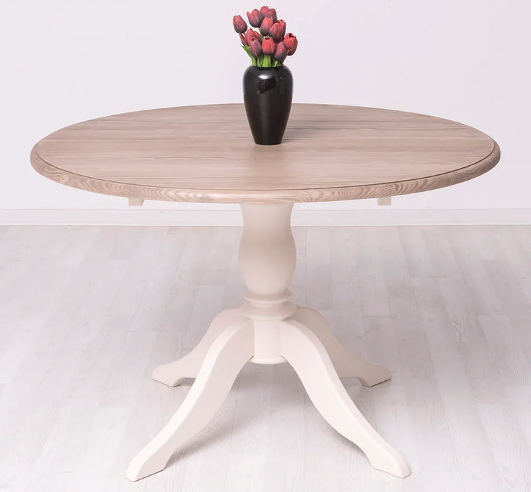 Ausziehbarer Esstisch aus Massivholz | runder Holztisch