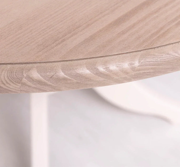 Ausziehbarer Esstisch aus Massivholz | runder Holztisch