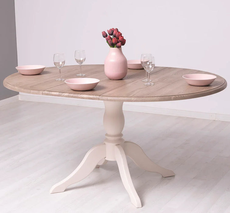 Ausziehbarer Esstisch aus Massivholz | runder Holztisch