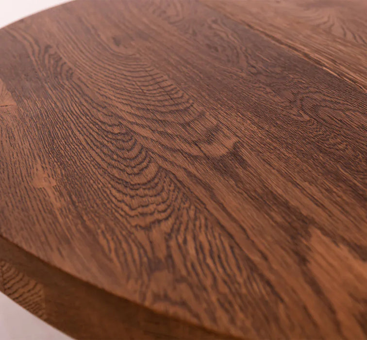 Ausziehbarer Esstisch aus Massivholz | runder Holztisch